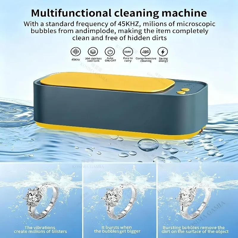 Contact Lens Ultrasonic Cleaner Glasses Cleaning Machine Vibrating Electric 3 Speed Jewelry Watch Timing Cleaning Machine