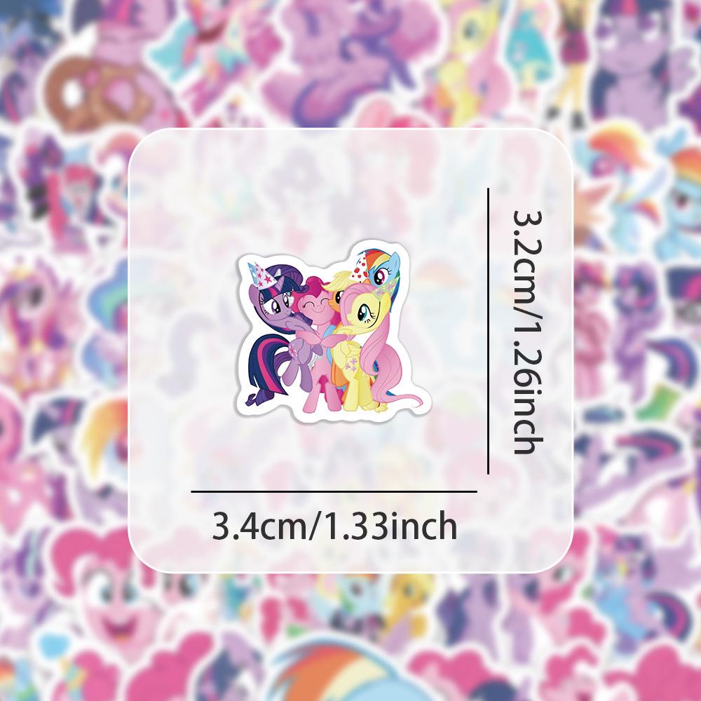 100 Petits Stickers Poney pour Cahiers et Journaux - Ensemble Décoratif Auto-Adhésif