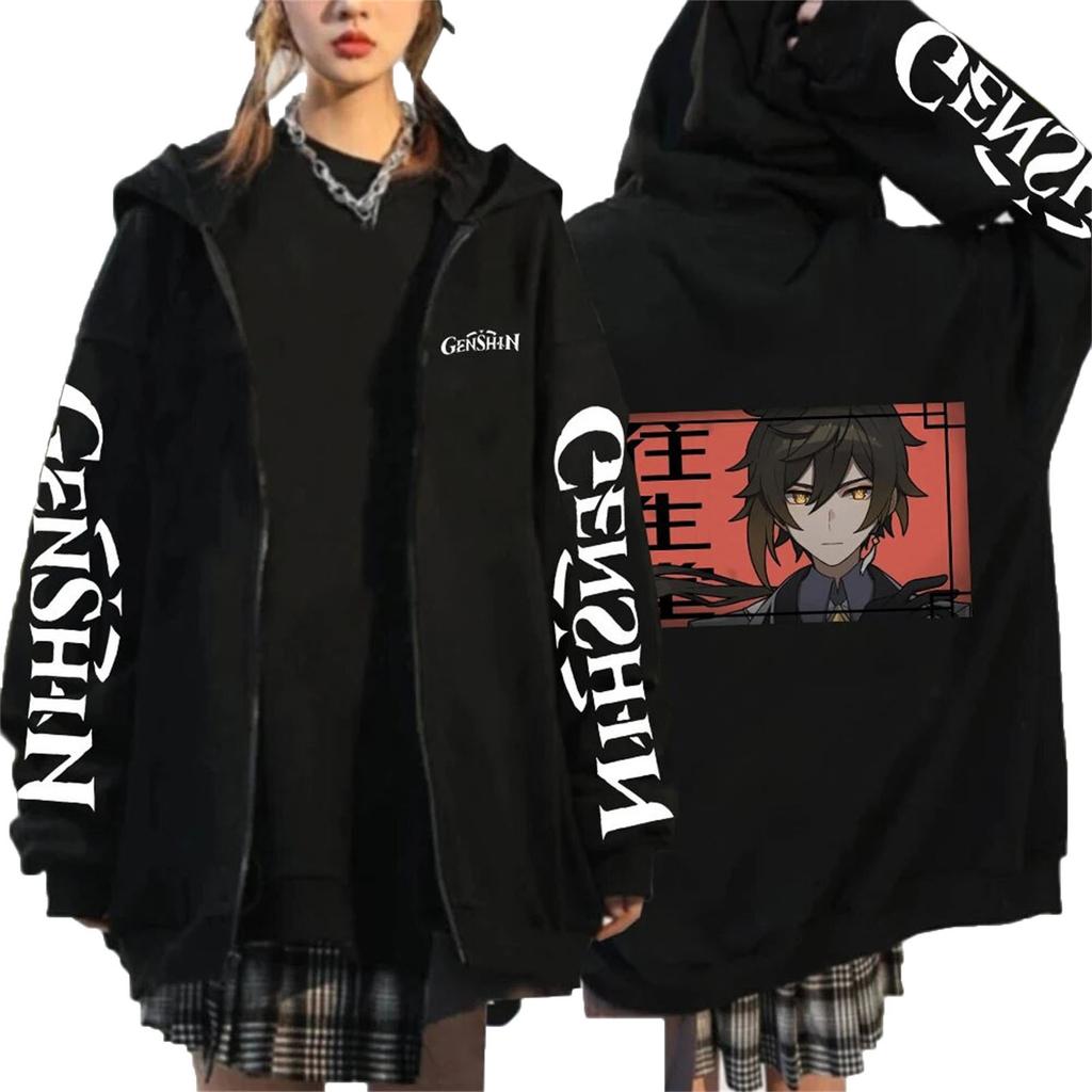 Anime Berserk Sword Legend Printed Zipper Hoodie for Men and Women, Casual Sportswear, Hoodie and Top