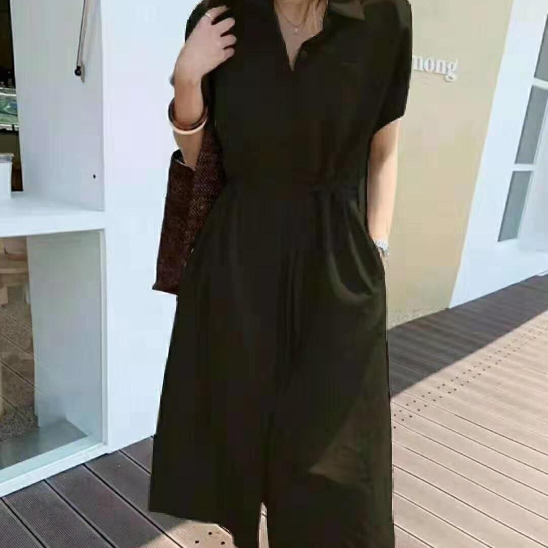 

Летнее женское платье рубашка платье длинное вечернее женское винтажное макси вечернее платье большого размера пляжное женское платье повседневное элегантное One Size чёрный