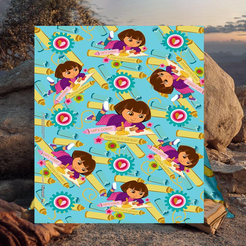 1PC The Explorer do-ra Adventure Flannel Blanket Gift, Suitable for Both Men And Women, Soft Ideal for Beds And Sofa, Birthday Or Christmas Gift