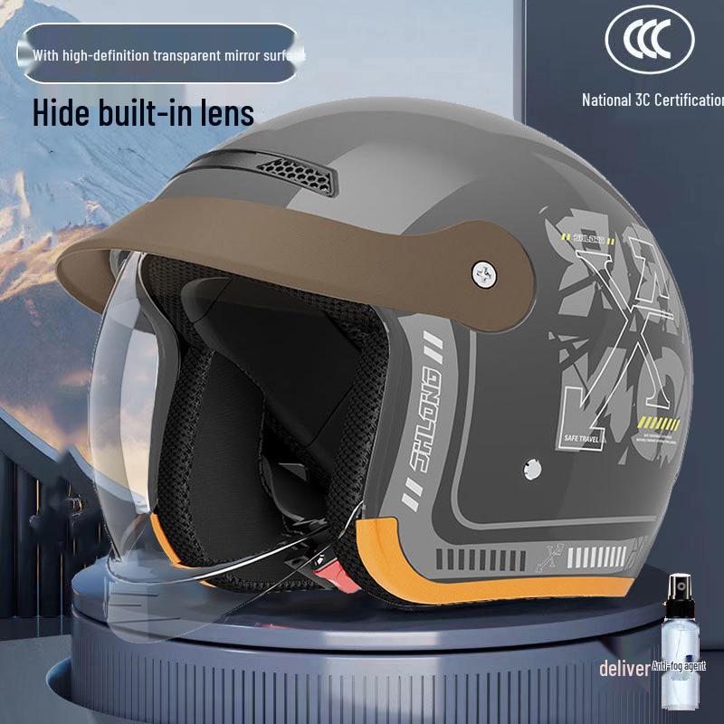 Unisex 3C Certified Electric Scooter Helmet with Hidden Visor – All-Season, Winter-Ready, Men’s and Women’s Safety Protection.