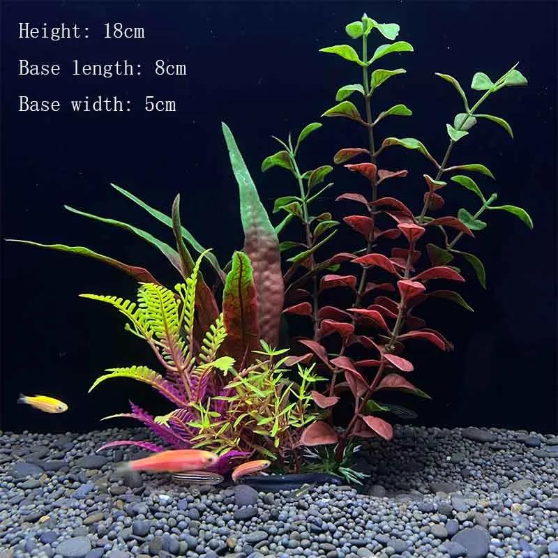 Künstliche Unterwasser-Pflanzen aus Kunststoff für Aquarien, Aquarien, gefälschte Sträucher, grünes Wasser, Gras, Betrachtungssimulation, Dekoration