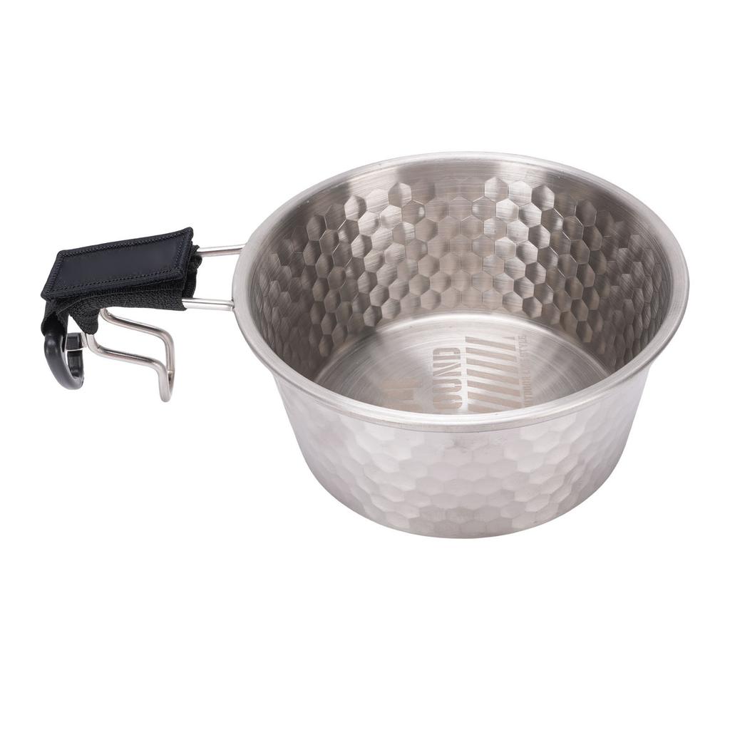 Camping Bowl with Handle 304 Stainless Steel Portable Outdoor Rice Bowl Camping Tableware for RV