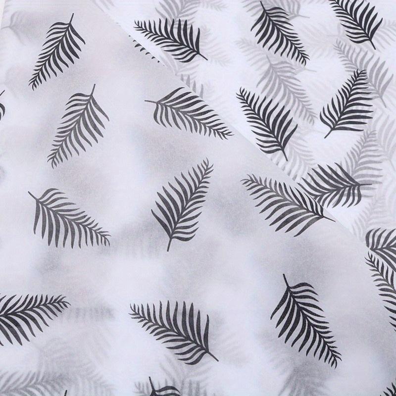 1set/ 50pcs Black Leaf Snow Pear Paper, Black Flower Copy Paper; Used for Gift Packaging, Flower Packaging, Holiday Decoration