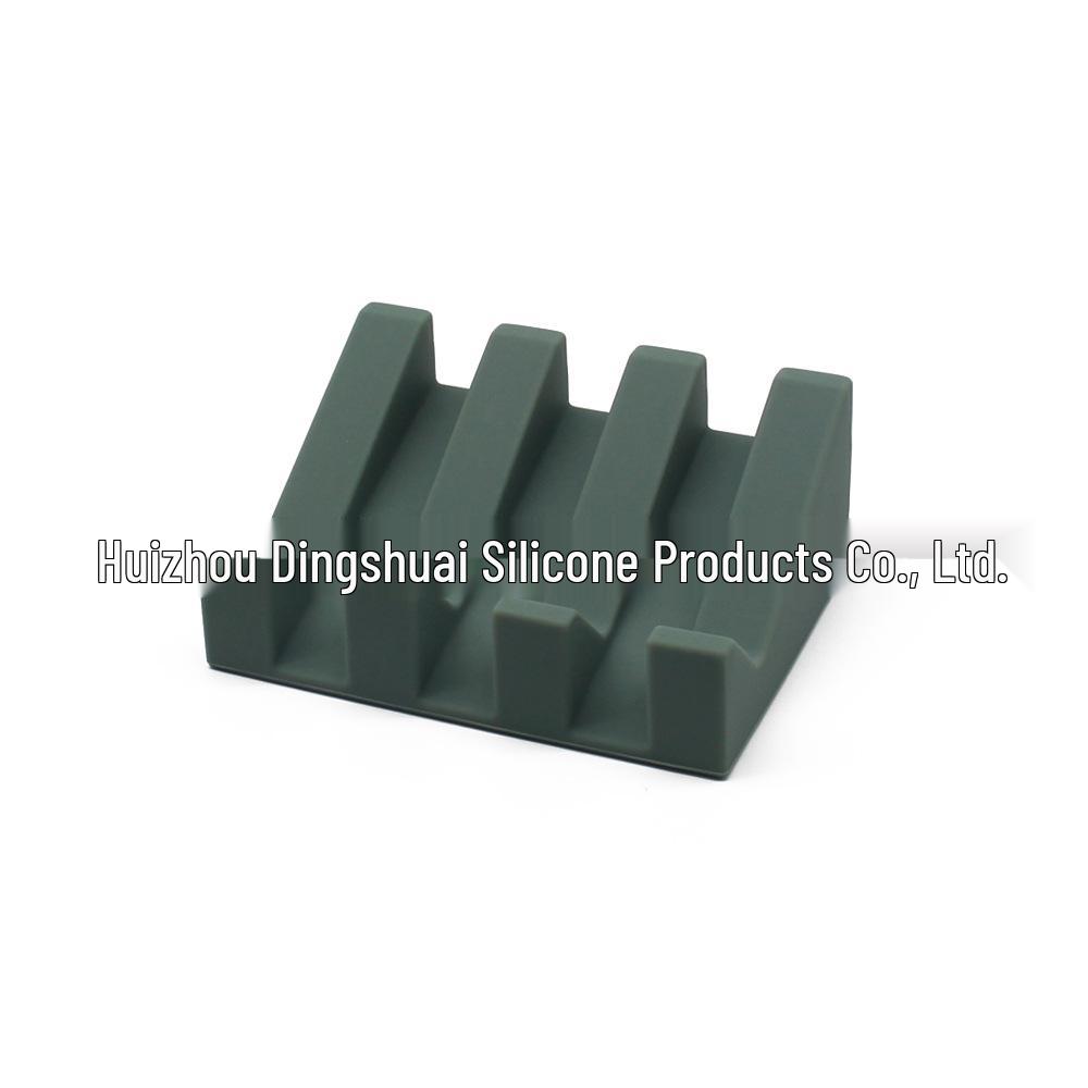 

Silicone Draining Soap Holder - No-Punch Soap Tray & Bathroom Storage Rack 9.6x7x4cm зелений