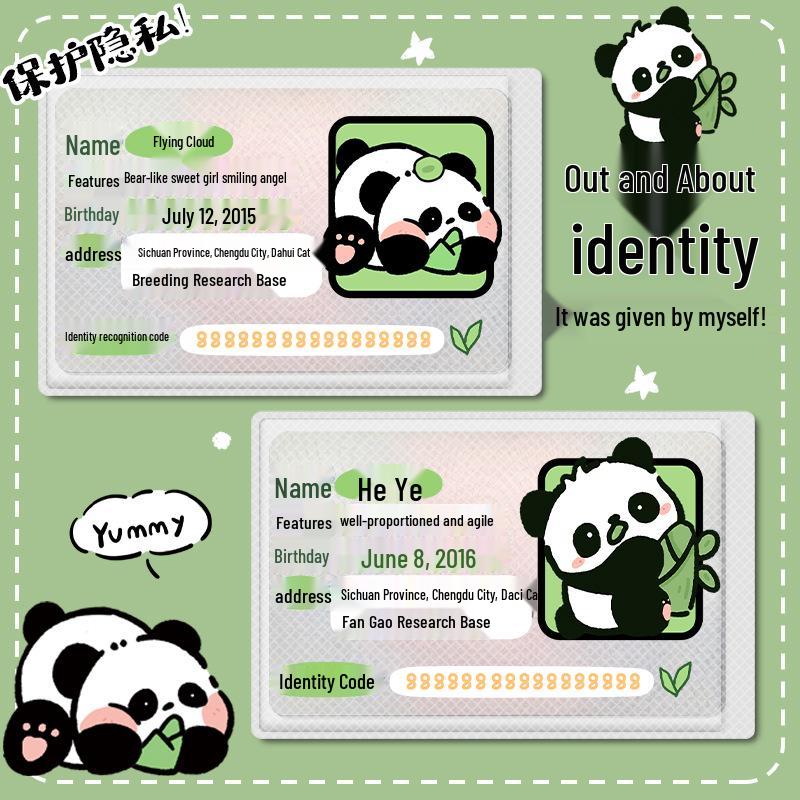 Panda ID Card Protector: Cute, Full-Coverage Blocking Sleeve for Campus Cards