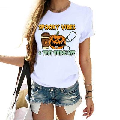 ZIMOXUAN New Halloween Men Women Fashion Short Sleeve Casual Summer Tops Tees