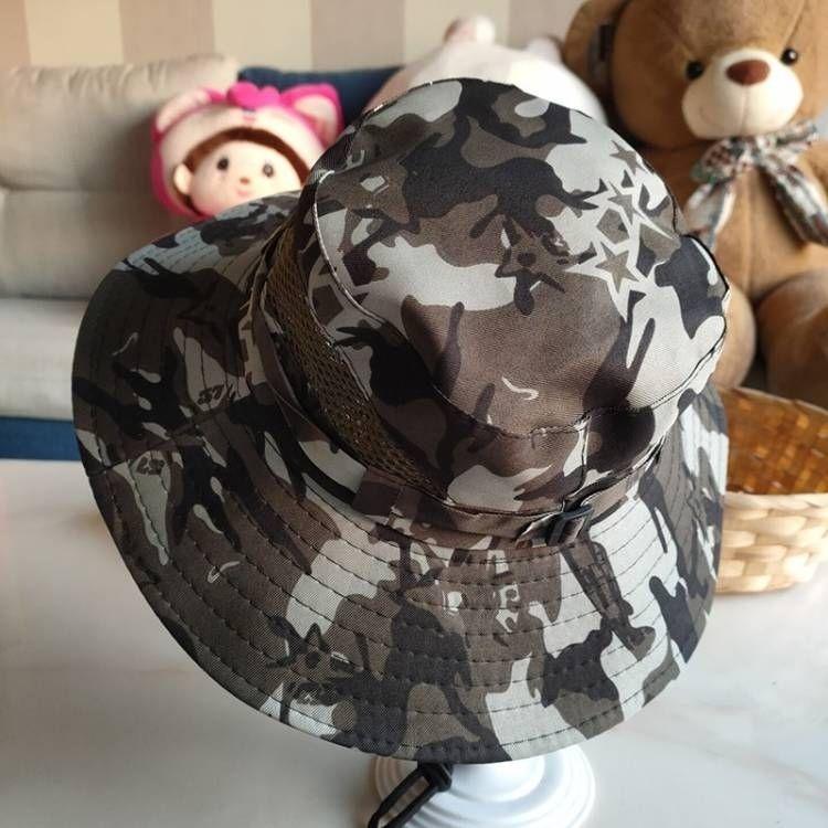 Student Hat Children's Sun Protection Outdoor Camouflage Hat Fishing Sun Protection Fisherman Hat Women's Hat