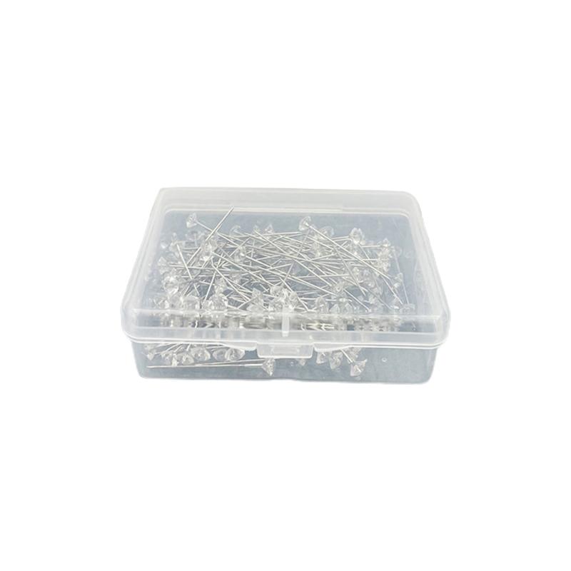 50/100/150/200Pcs Crystal Diamond Head Pins 1.5inch Diamond Head Straight Pins, Steel Bouquets Pins Corsages Flower Pins