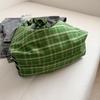 Vintage kostkovaná crossbody taška Japonská dámská taška přes rameno Ins kostkovaná taška přes rameno pro dojíždění