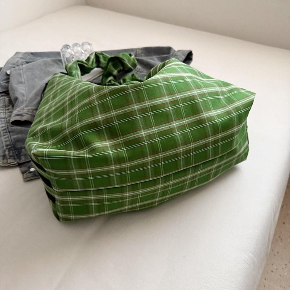 Vintage kostkovaná crossbody taška Japonská dámská taška přes rameno Ins kostkovaná taška přes rameno pro dojíždění