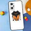 Cartoon Rottweiler Dog For Realme GT 6 6T 5 GT7 Pro C61 C75 C55 C51 C21Y C25S C67 C53 13 12 10 11 14 Pro Plus Case