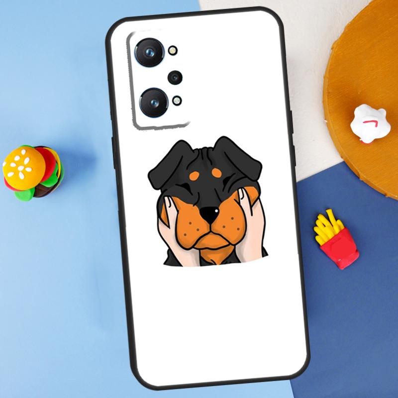 

Cartoon Rottweiler Dog For Realme GT 6 6T 5 GT7 Pro C61 C75 C55 C51 C21Y C25S C67 C53 13 12 10 11 14 Pro Plus Case Realme GT6