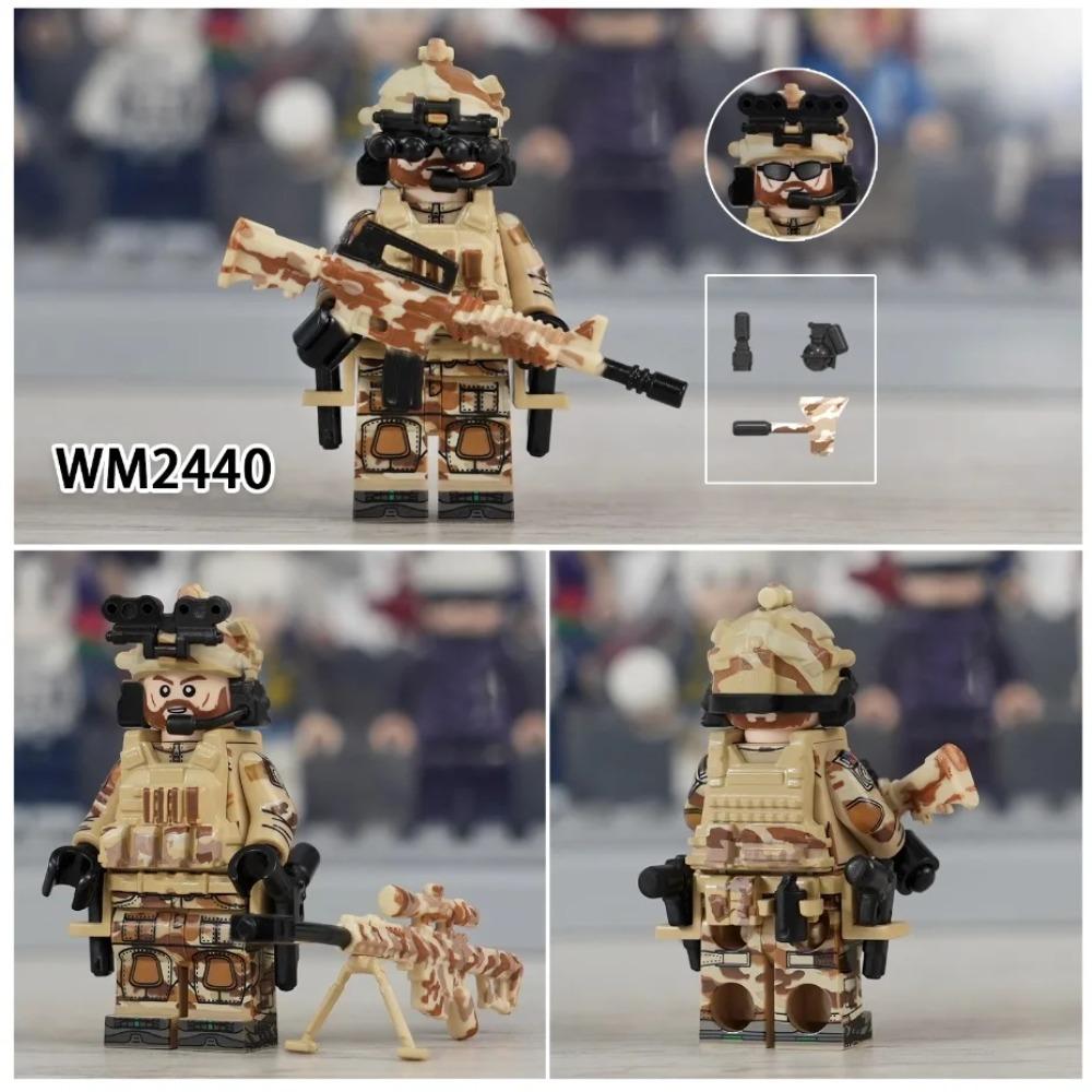 WM6147 WM6168 WM6169 Militaire Serie SWAT Special Forces Bouwsteen Commando Soldaat Stad Politie Pet Mini Actiefiguur Speelgoed