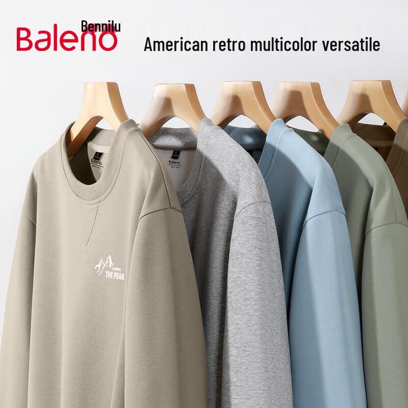 Baleno Men's American Style Relaxed Fit Crewneck Sweatshirt