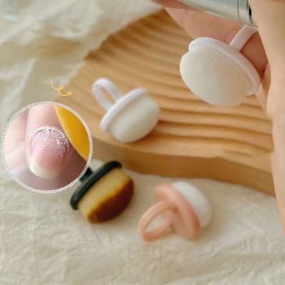 5 Pcs Rings Shaped Nails Brush Nail Art Dusting Brush Nails Rings Dust Brush Dust Collector Brush Acrylic Nail Tool