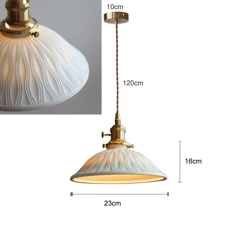 Ceramic Hanging Light Dining Room Kitchen Island Pendant Lamp Living Room Bronze Retro Ceiling Chandelier Bedroom Lamp Homestay