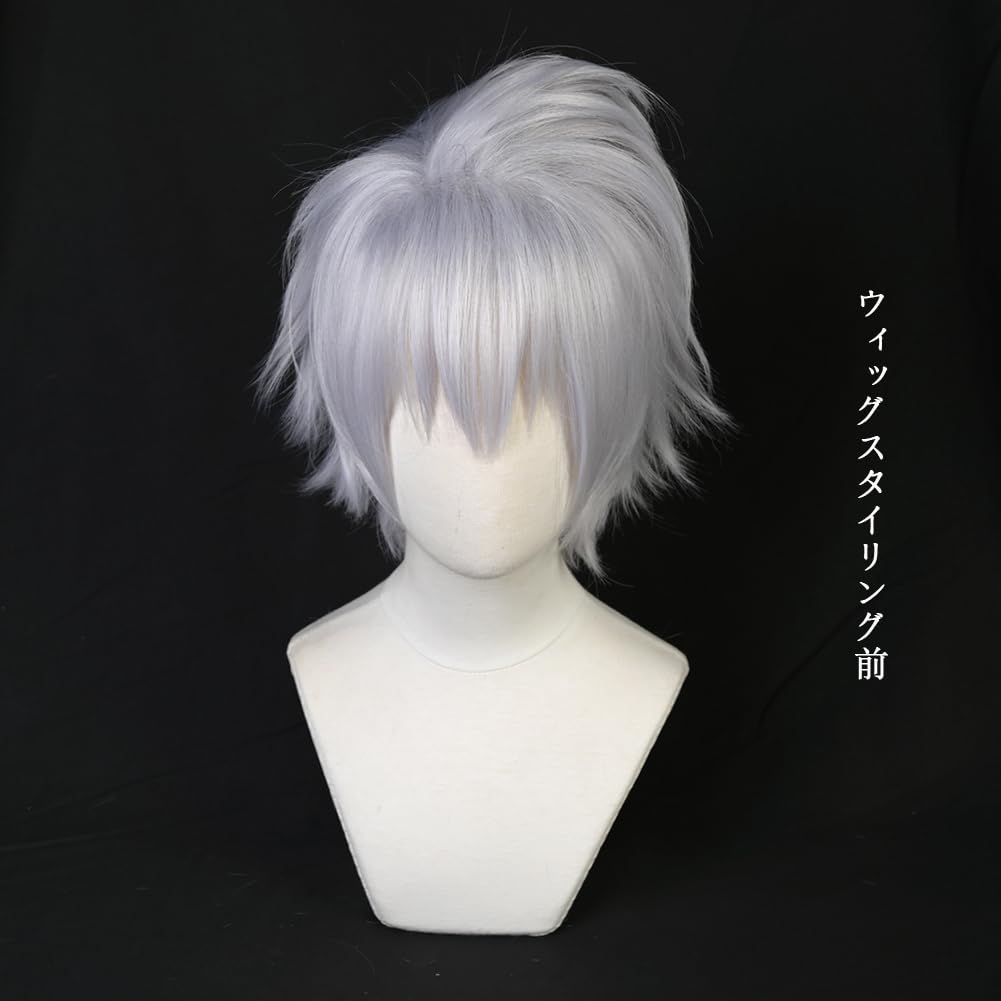 SUNXXCOS Naruto Cosplay Wig, Heat-Resistant, Costume Accessory (Hatake Kakashi)
