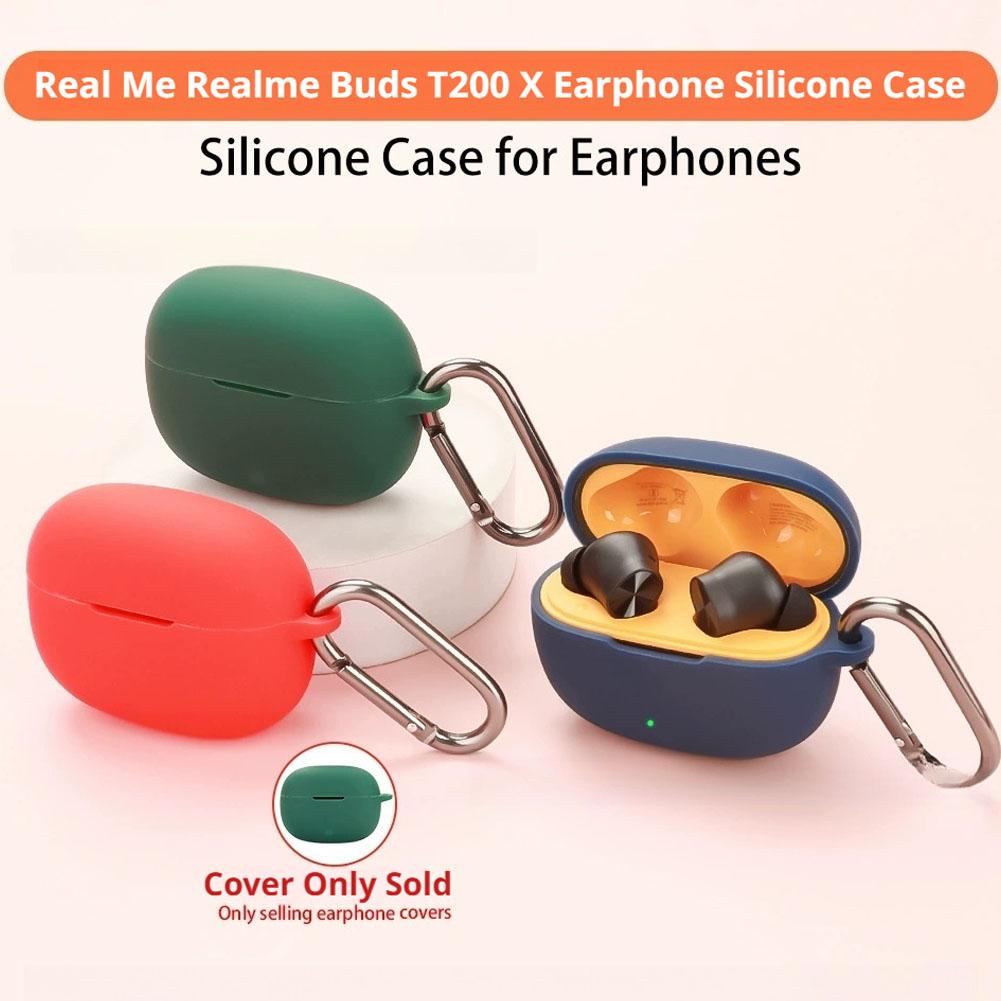Protective Case Cover For Realme Buds T200x Wireless Bluetooth Earphone Silicone Cover Storage Case For Realme Buds T200x