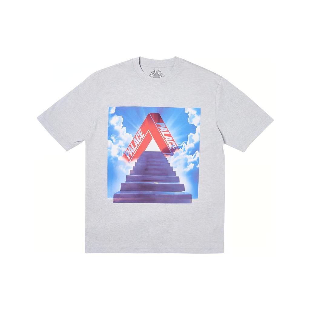 Palace Tri-Ternity T-Shirt With Ladder Steps Triangle Graphic Unisex Tops Red Grey P16TS135