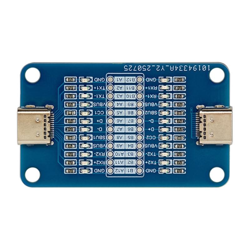 24 Pin Conductions Testing Board For USB C Cable LED Indicators System Light Weight Design Phone Chargers Tool Kit