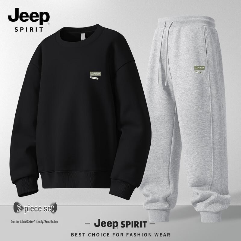 JEEP SPIRIT Men's 2025 Casual Sweatshirt & Pants Set