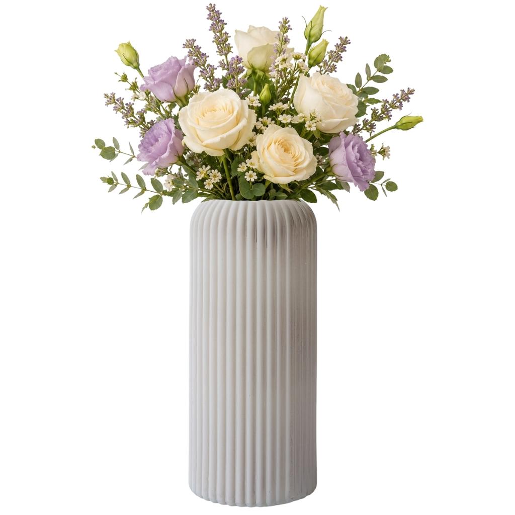 Fjord 1 Glass Vase, Dark Beige, 20 Cm