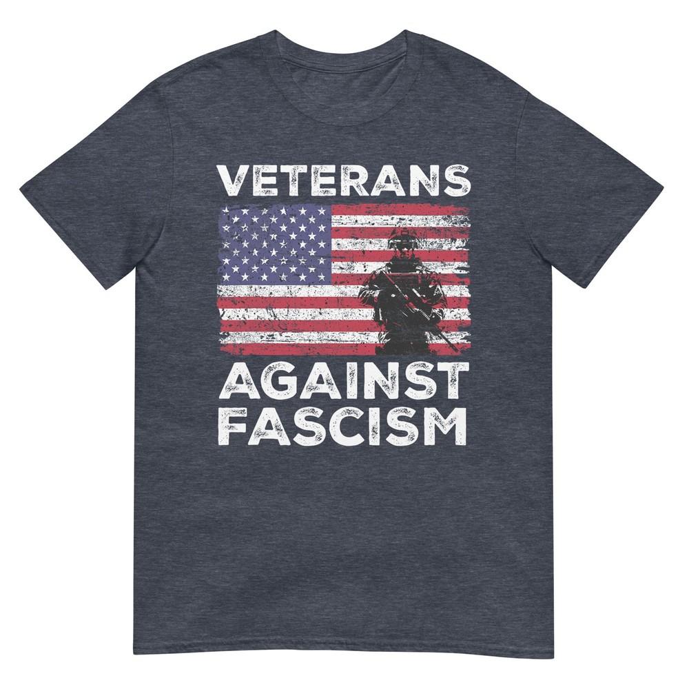 Veterans Against Fascism Vintage Us Army Patriotic Soldier TShirt