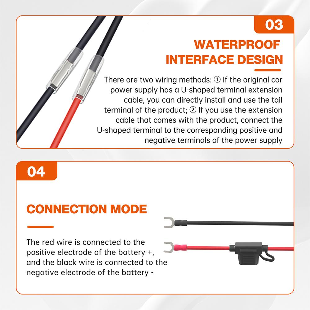 PD QC3.0 3-in-1 Power Socket USB Type C With Cigarette Lighter Motorcycle Battery Charger Connector Intelligent Multifunctional