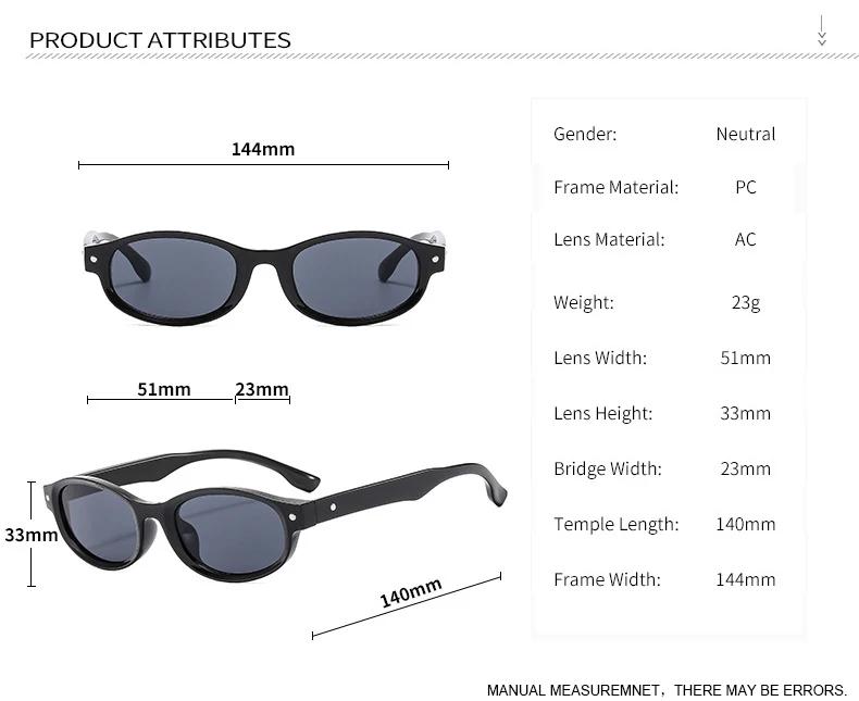 New Small Oval Sunglasses Women Men Luxurious Brand Designer Casual Sun Glasses Female Male Small Frame Outdoor Eyewear
