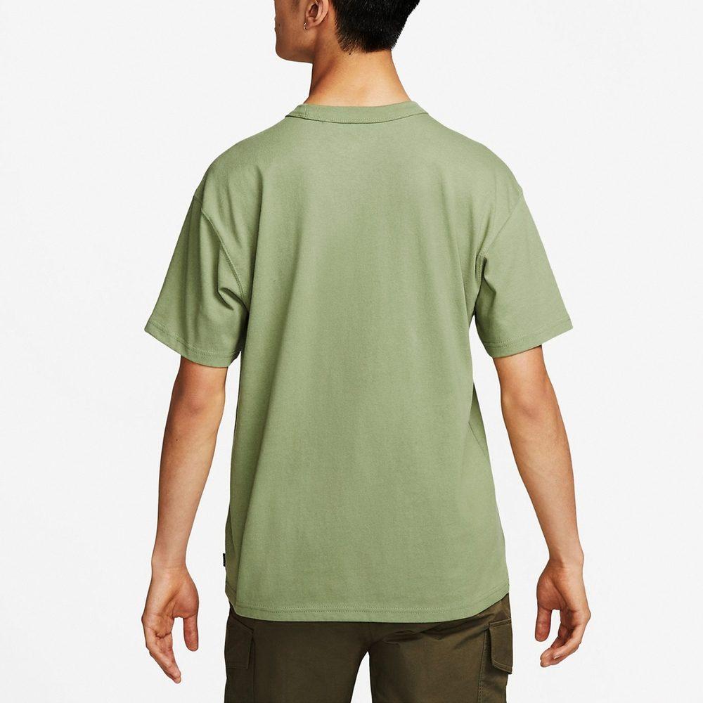 Nike T Shirts Men's Green Crew Neck Moderate Straight Fit DQ9296-334