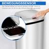 Automatic Sensor Trash Can, Stainless Steel, 50/68L, Silver