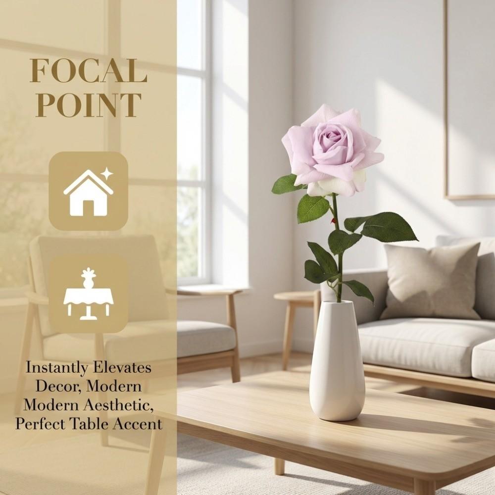Vase Dekor Echte Haptik Künstliche Rose Blume Realistische Künstliche Simulation Große Rose Luxus 73cm Künstlicher Rosenzweig Gastgeschenke