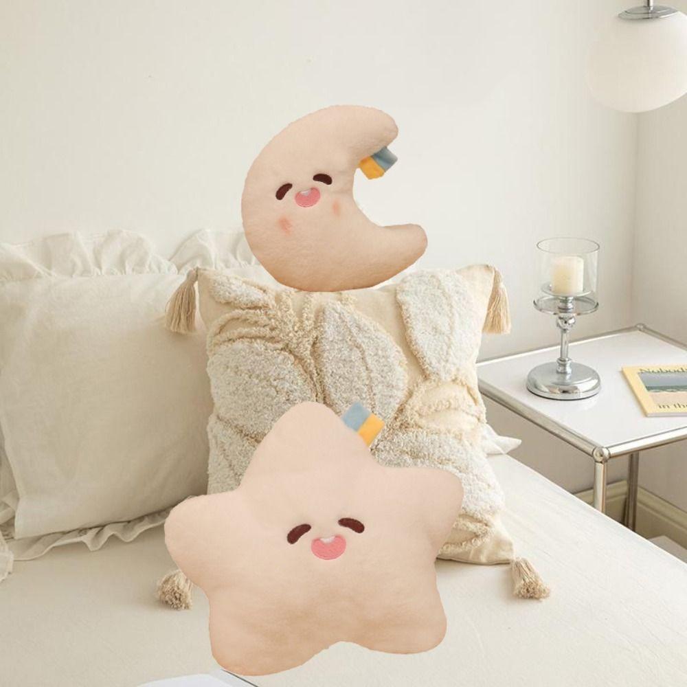 Soft Star Moon Plush Toy PP Cotton Plush Star Moon Stuffed Toy  Home Decor