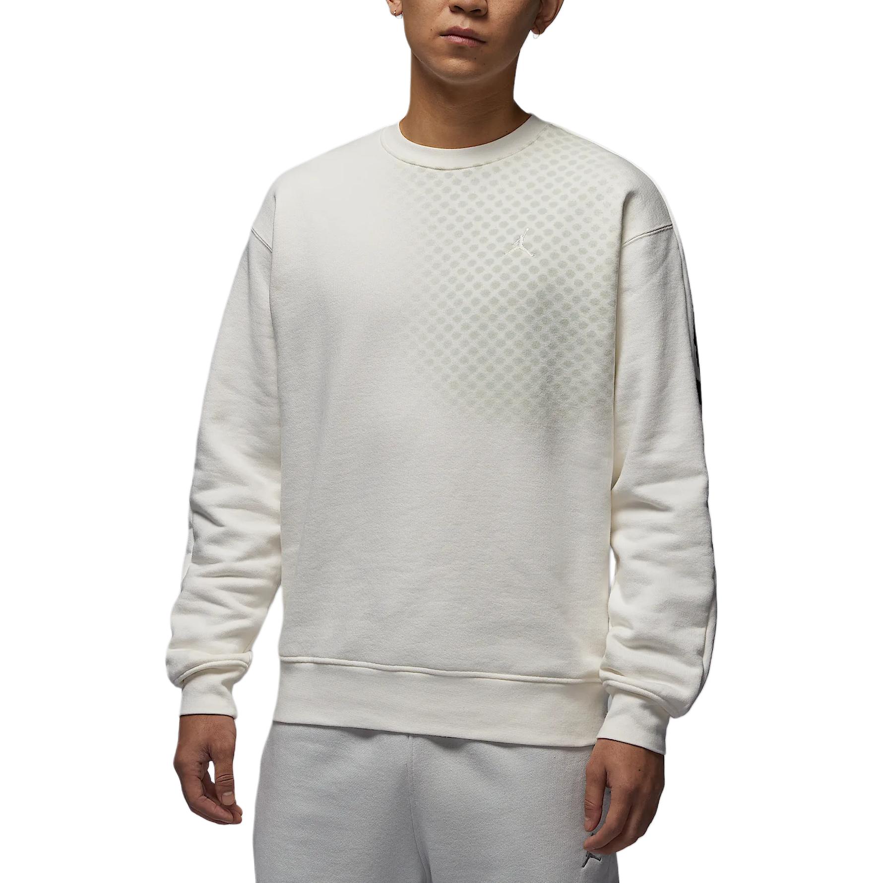 Jordan Apparel Sweatshirts Men s White Crew Neck Moderate HQ8825-133 M