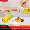 Dual-Use Glass Oil Sprayer and Pour Bottle for Kitchen Seasoning