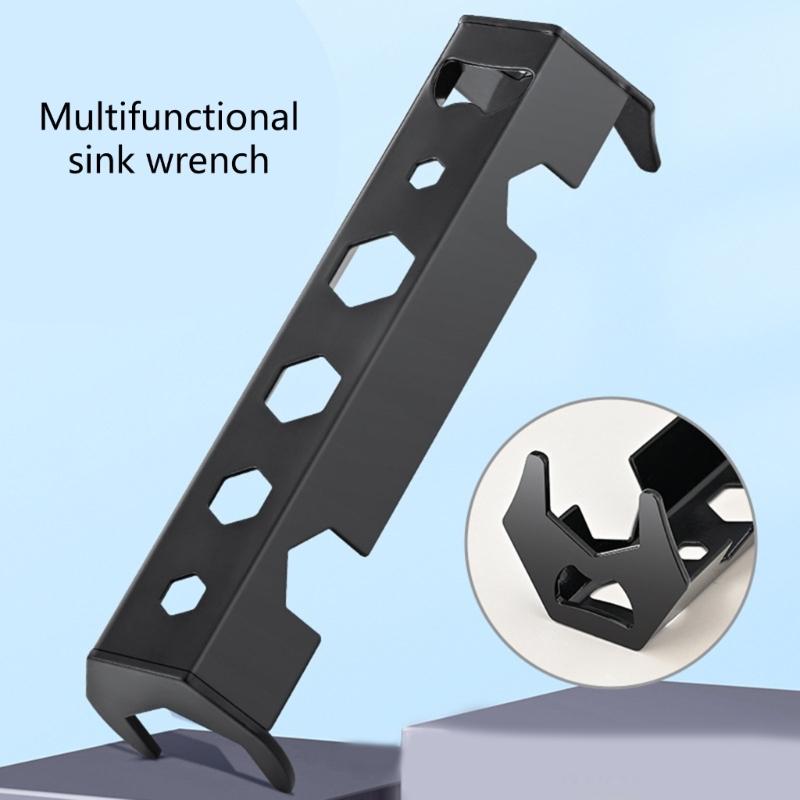 2Pcs Basin Wrench Sink Wrench Set Under Sink Plumbers Wrench Multifunctional Faucet Wrench Plumbers for Bathroom Kitchen