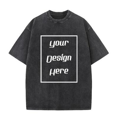 230 GSM 100% Cotton Men Women Retro T-Shirt Customized Pattern Print Streetwear Shoulder Drop Casual O Neck Short Sleeves Unisex T-Shirt
