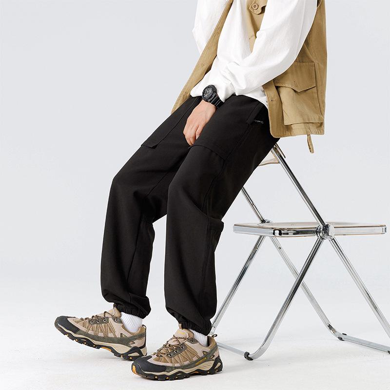 Pants men's spring and autumn new men's casual overalls loose and versatile sports corset paratrooper pants