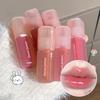Pink Tube Water Mirror Gloss Lip Gloss Moisturizing Crystal Jelly Lip Glaze Watery Texture Lip Tint Makeup Skin-Brightening