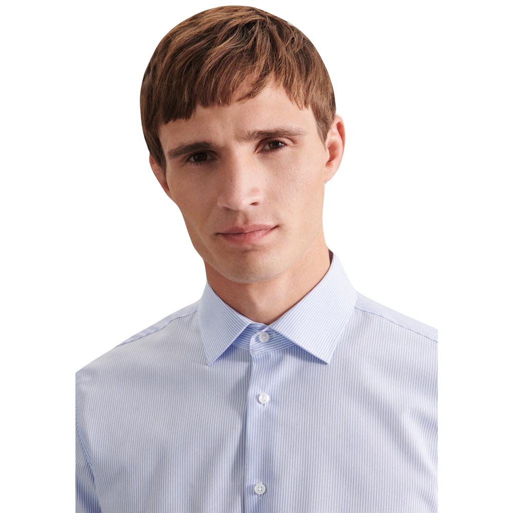 Seidensticker Mens Striped Shaped Long-Sleeved Shirt