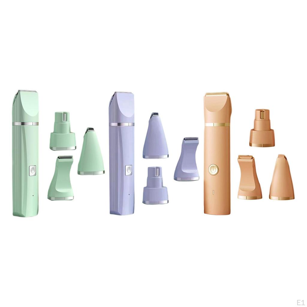 Pet Cat Dog Hair 4 Guide Combs Mute Cutter Heads USB Rechargeable