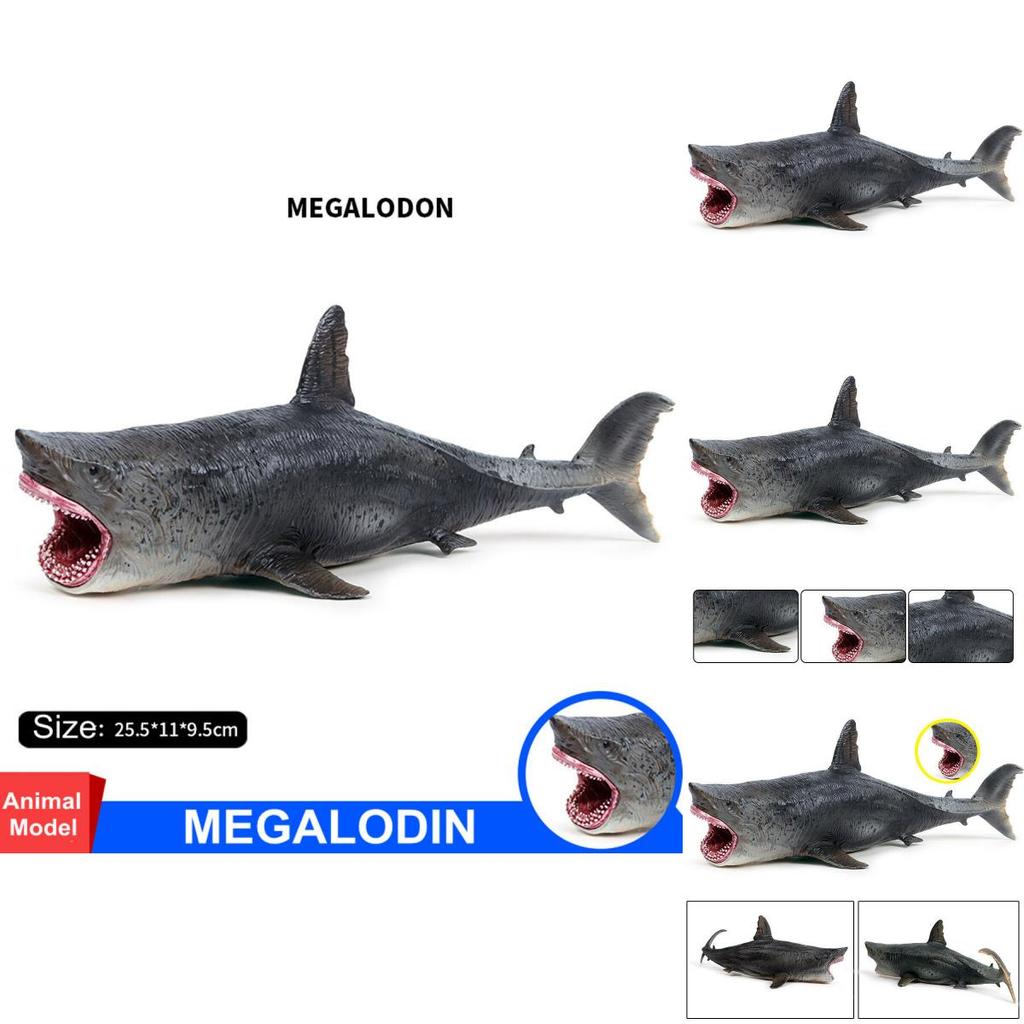 Authentic Megalodon Figure Ancient Shark Wild Animal Pvc Model For Decor And Gifting