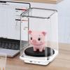 Transparent Betta Fish Tank USB Charging Intelligent Sensing Fish Breeding Tank with Feeding Hole Plastic Desktop Fish Bowl