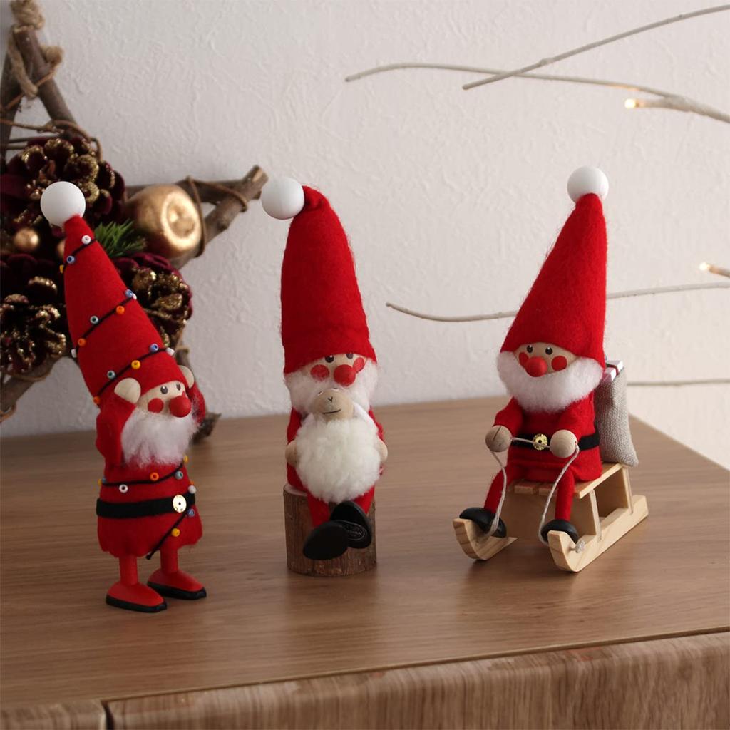 NORDIKA Nisse Christmas Wooden Doll On a Sleigh Red (Santa / / NRD120072)