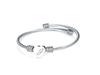Titanium Steel English Alphabet Heart Bracelet with Simple Design