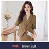 Dame Svart Kortarmet Slim Fit Sommerblazer
