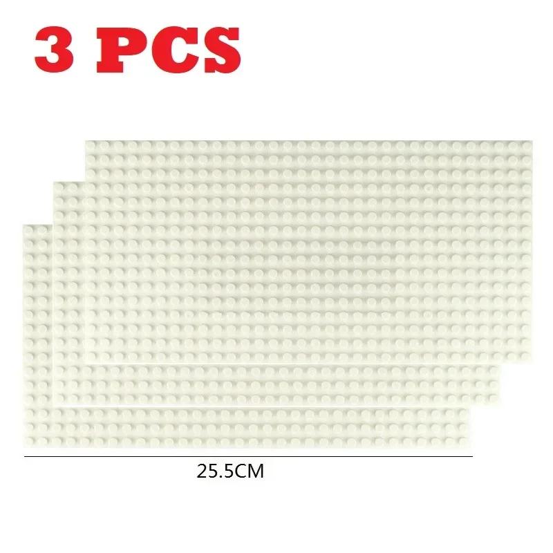 3PCS Blocks Base Plate 32x32 32x16 Dots Baseplate Classic Building Bricks MOC Parts for City Figures Children Toy