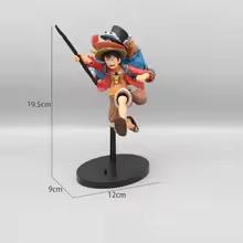 One Piece Character Luffy Three Brothers 3-piece Set/Luffy Saab Ace Animation Model Office Decoration Children Collection Gif s Kid Friendly